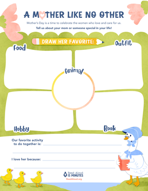 Activity Sheet for Mother's Day